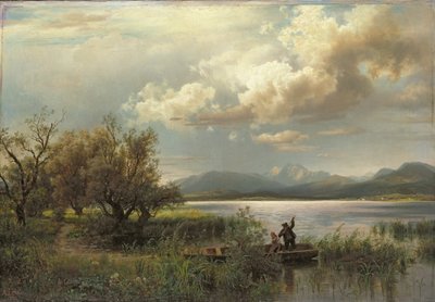 Paisagem Bayern, 1856 de August Wilhelm Leu